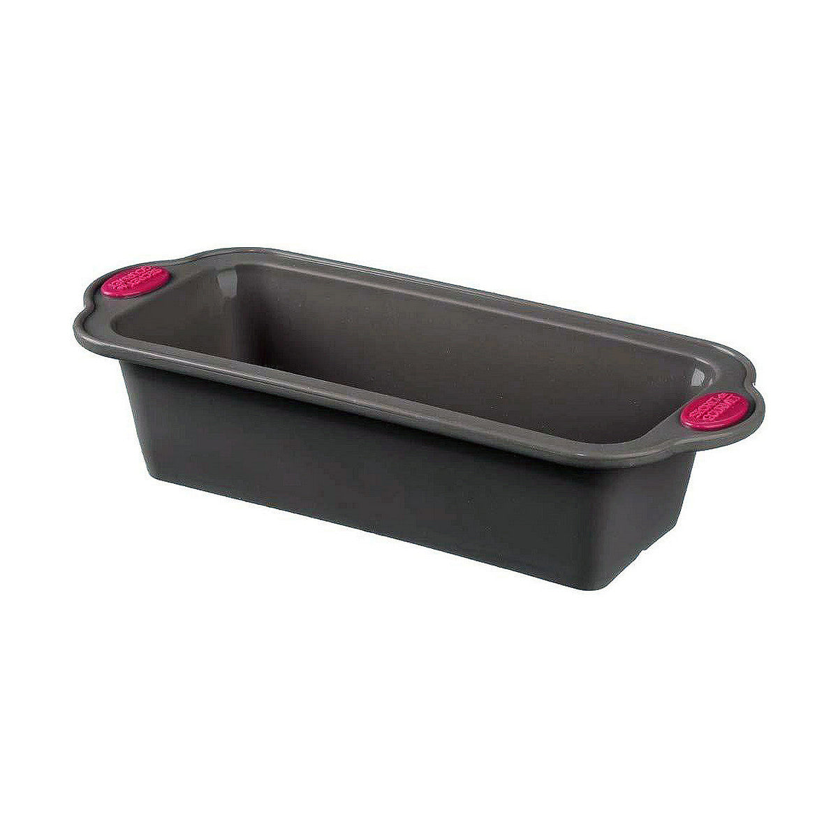 Moule à cake en silicone de qualité anti adhésif, Gris (31 x 13 x 7 cm)