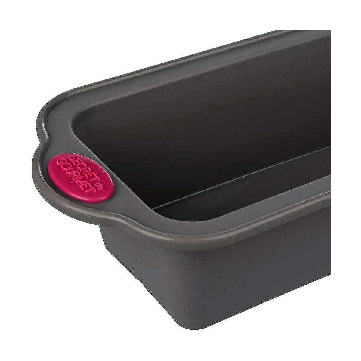 Moule à cake en silicone de qualité anti adhésif, Gris (31 x 13 x 7 cm)